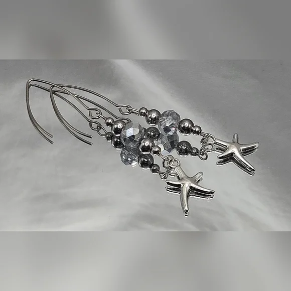 Silver Starfish Jewelry Set - Picture 7 of 12